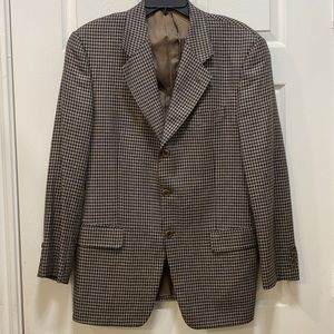 Valentino Brown and Black Houndstooth Blazer